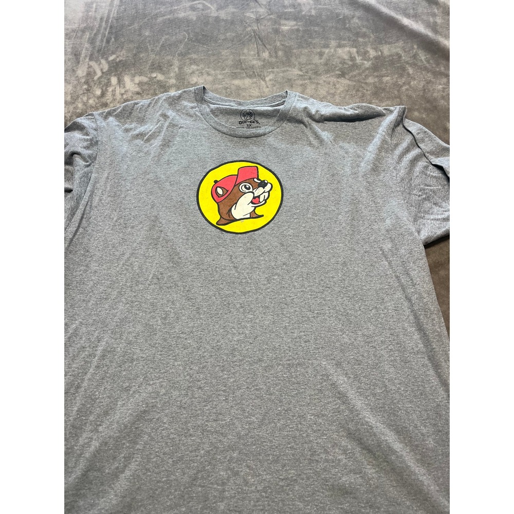 Buc-ee's T-Shirt‎ 2XL Gray Beaver Graphic Tee Truck Stop Travel Souvenir